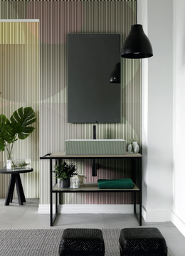 PO103 - Geometric bathroom wallpaper by Scarabeo Ceramiche - view 3